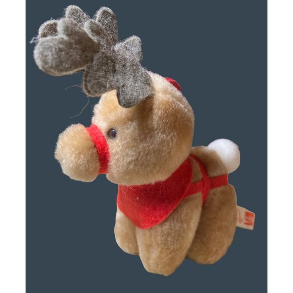 McDonalds Coca Cola Plush Reindeer Christmas Tree Ornament Vintage 1985 - Picture 2 of 10